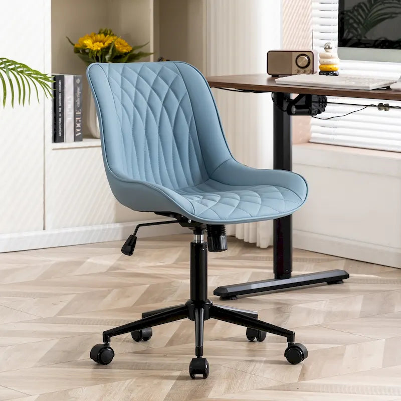 Chaises de bureau sans accoudoirs avec roulettes pour bureau à domicile
