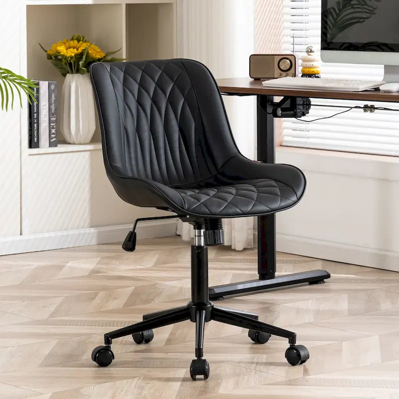Chaises de bureau sans accoudoirs avec roulettes pour bureau à domicile