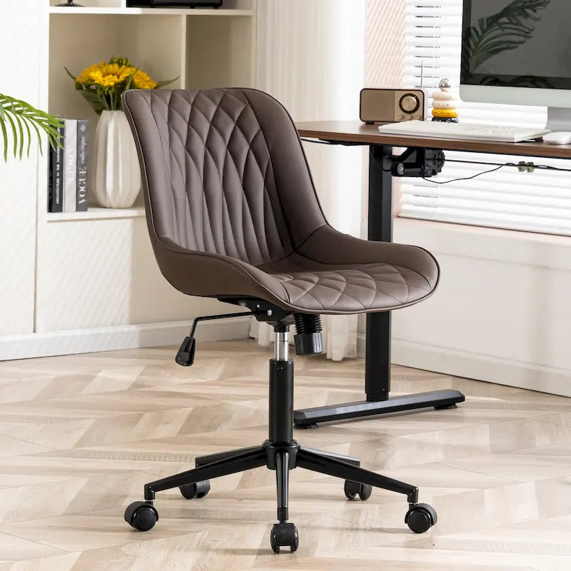 Chaises de bureau sans accoudoirs avec roulettes pour bureau à domicile