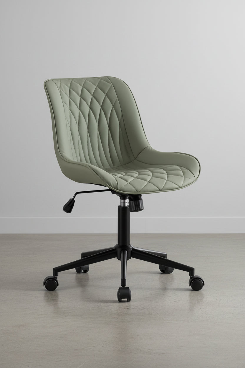 Armless Home Office Desk Chairs with Wheels Rolling Task Chair