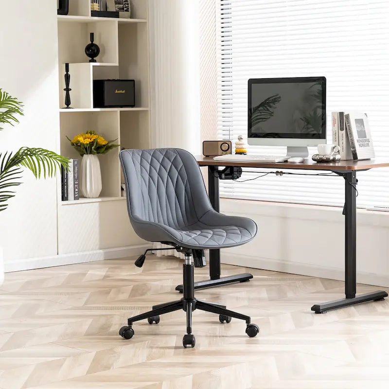 Chaises de bureau sans accoudoirs avec roulettes pour bureau à domicile
