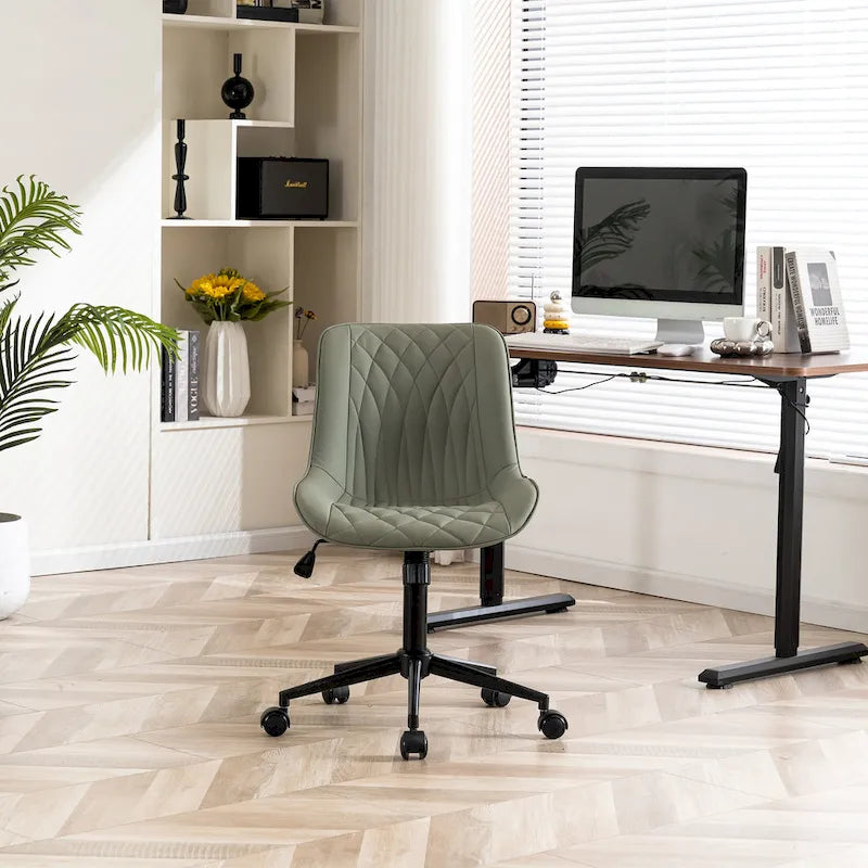 Chaises de bureau sans accoudoirs avec roulettes pour bureau à domicile