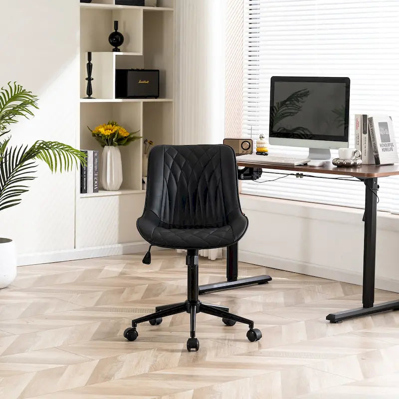 Chaises de bureau sans accoudoirs avec roulettes pour bureau à domicile