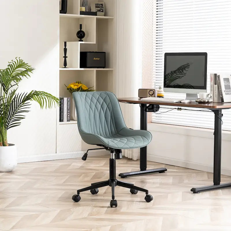 Chaises de bureau sans accoudoirs avec roulettes pour bureau à domicile