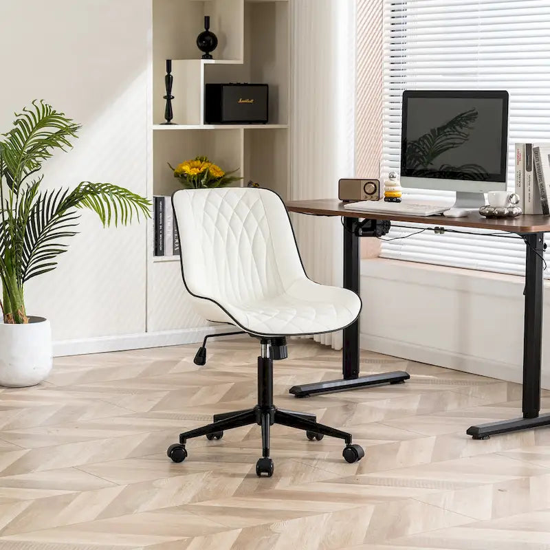 Chaises de bureau sans accoudoirs avec roulettes pour bureau à domicile