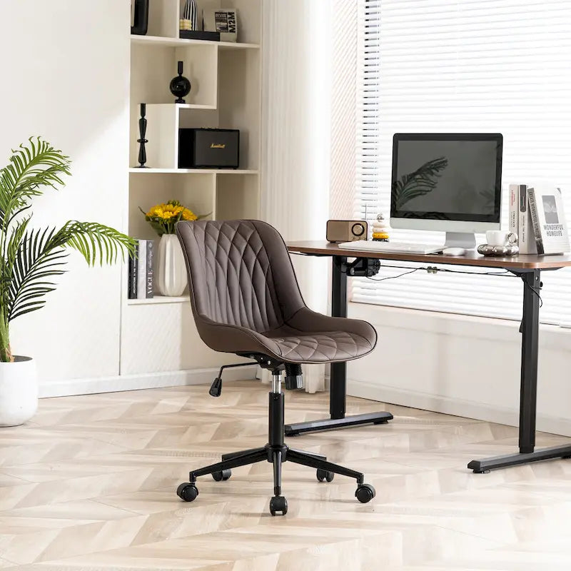 Chaises de bureau sans accoudoirs avec roulettes pour bureau à domicile