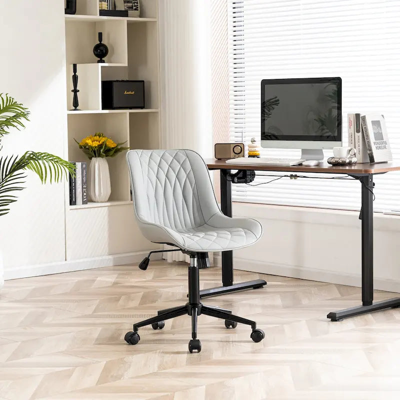Chaises de bureau sans accoudoirs avec roulettes pour bureau à domicile