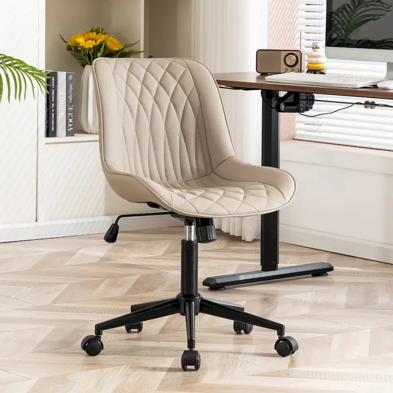 Chaises de bureau sans accoudoirs avec roulettes pour bureau à domicile