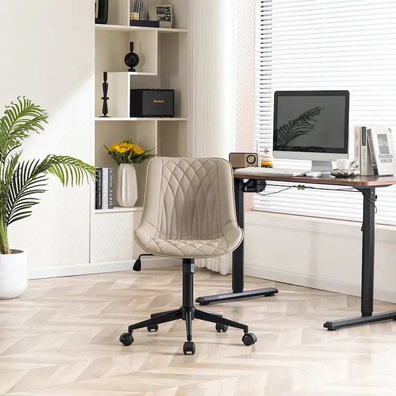 Chaises de bureau sans accoudoirs avec roulettes pour bureau à domicile