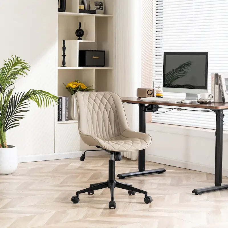 Chaises de bureau sans accoudoirs avec roulettes pour bureau à domicile