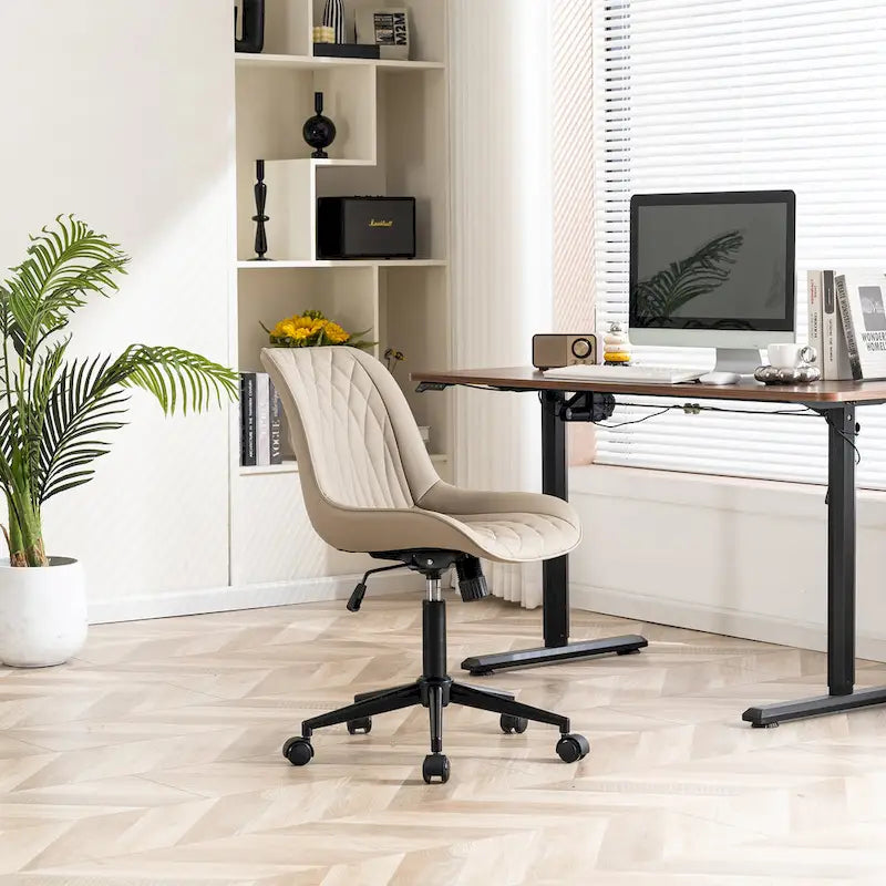 Chaises de bureau sans accoudoirs avec roulettes pour bureau à domicile