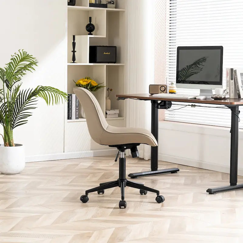 Chaises de bureau sans accoudoirs avec roulettes pour bureau à domicile