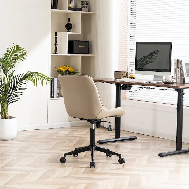Chaises de bureau sans accoudoirs avec roulettes pour bureau à domicile