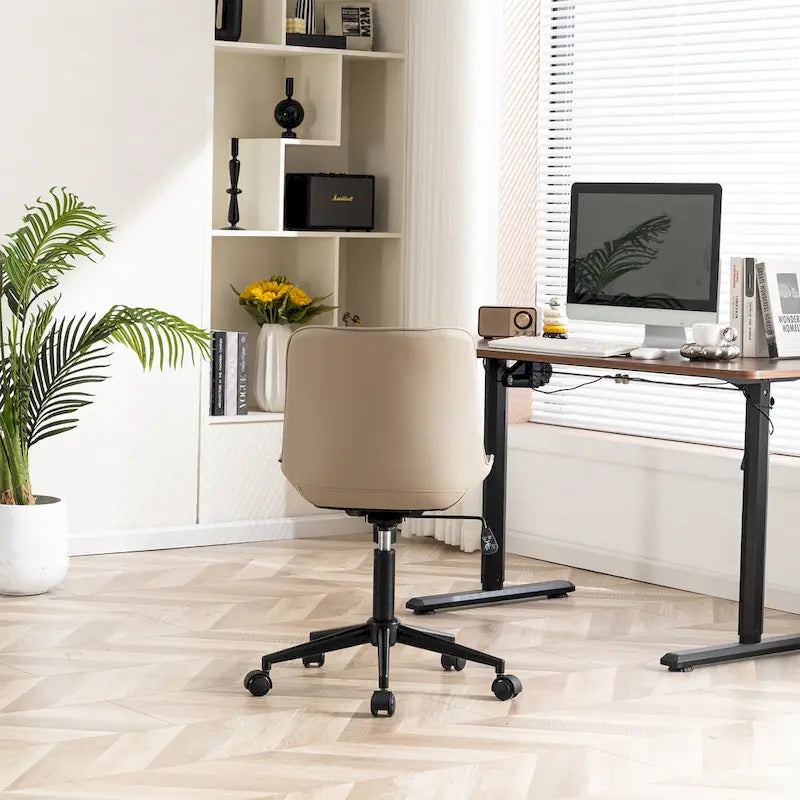 Chaises de bureau sans accoudoirs avec roulettes pour bureau à domicile