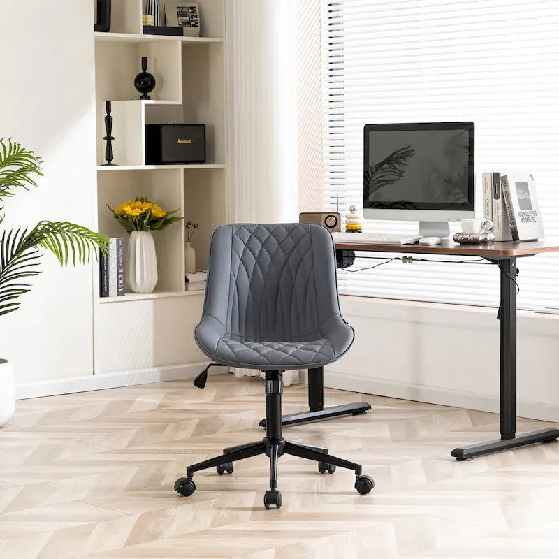 Chaises de bureau sans accoudoirs avec roulettes pour bureau à domicile
