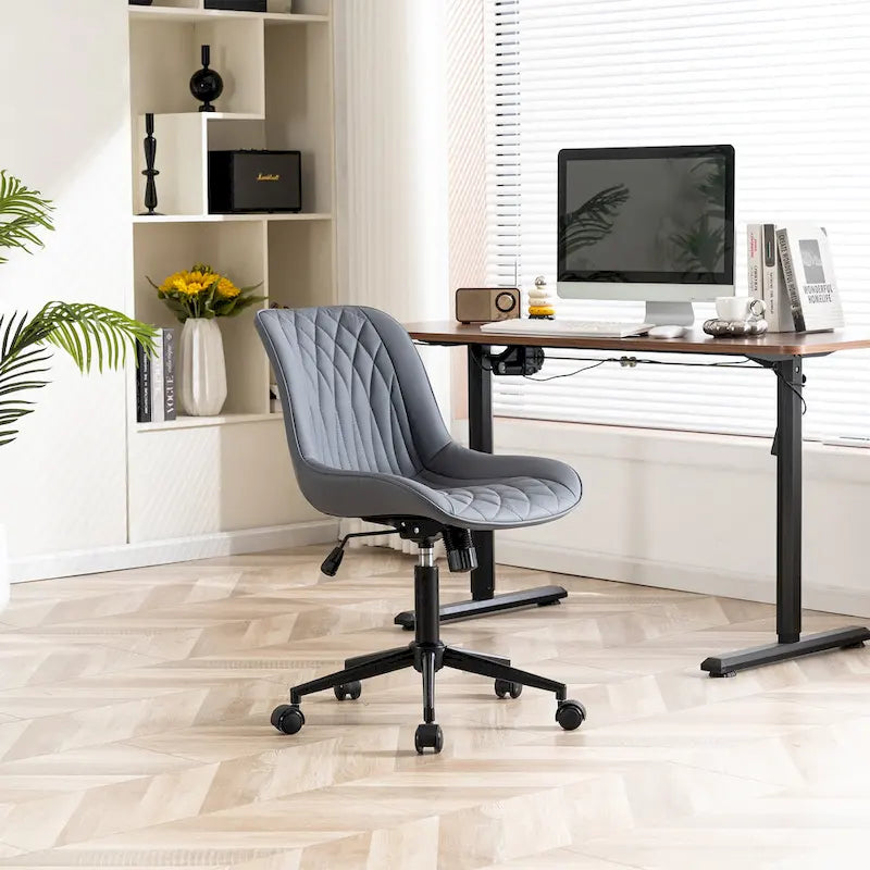 Chaises de bureau sans accoudoirs avec roulettes pour bureau à domicile