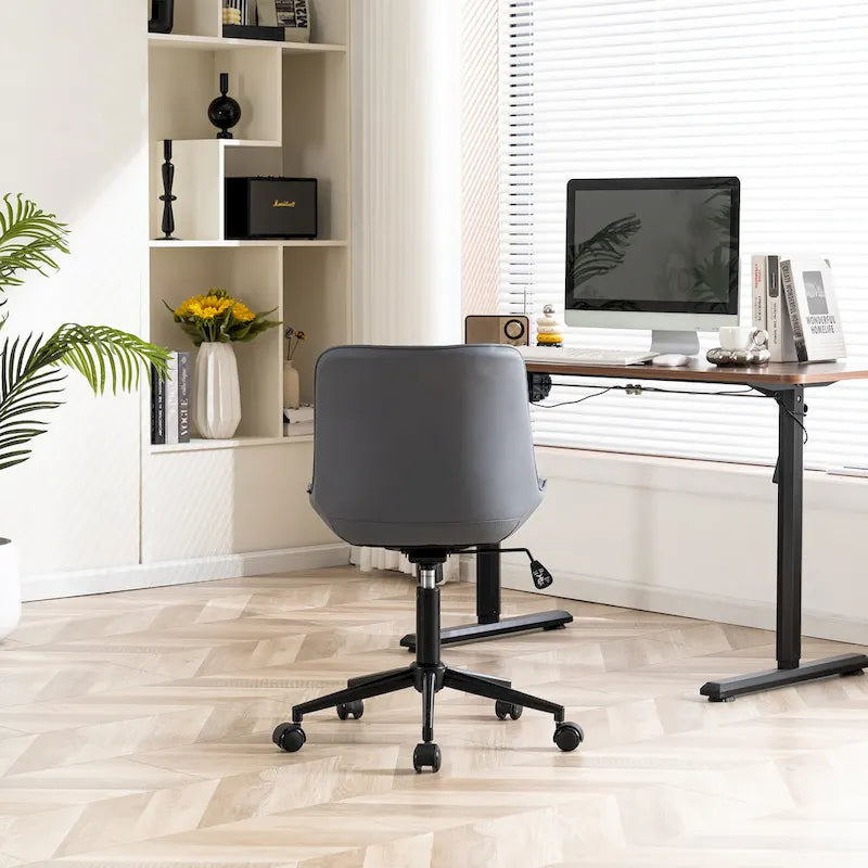 Chaises de bureau sans accoudoirs avec roulettes pour bureau à domicile