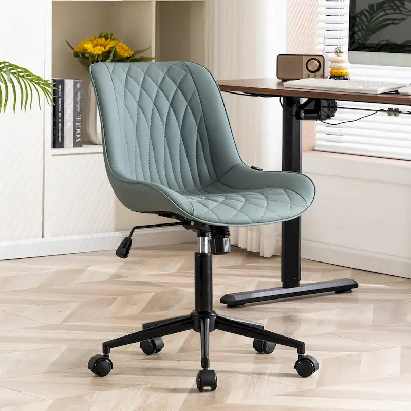 Chaises de bureau sans accoudoirs avec roulettes pour bureau à domicile