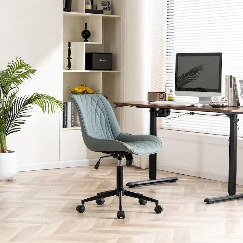 Chaises de bureau sans accoudoirs avec roulettes pour bureau à domicile