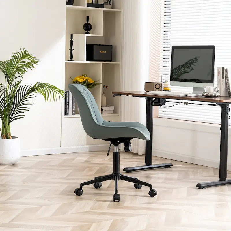 Chaises de bureau sans accoudoirs avec roulettes pour bureau à domicile