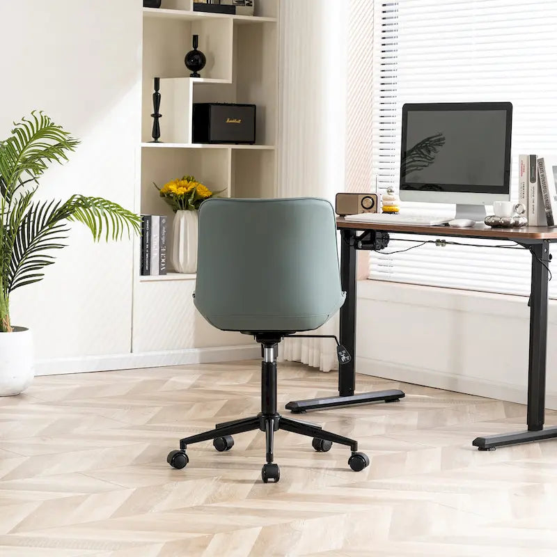 Chaises de bureau sans accoudoirs avec roulettes pour bureau à domicile