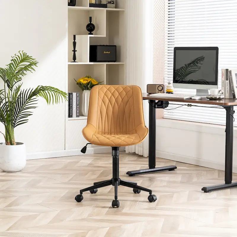 Chaises de bureau sans accoudoirs avec roulettes pour bureau à domicile