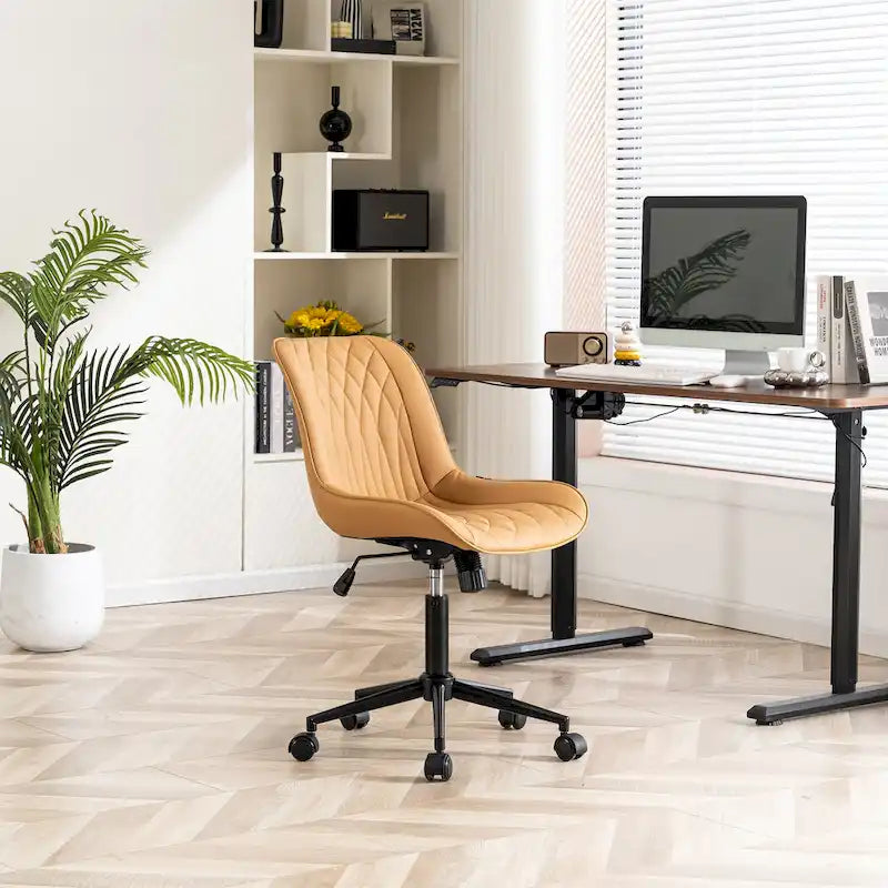 Chaises de bureau sans accoudoirs avec roulettes pour bureau à domicile