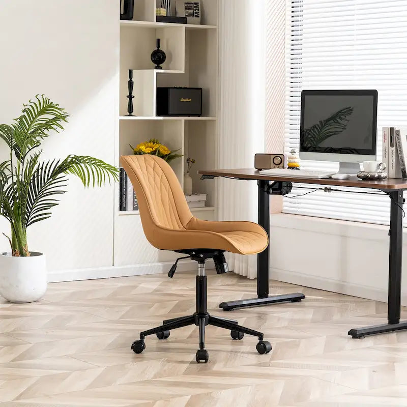 Chaises de bureau sans accoudoirs avec roulettes pour bureau à domicile