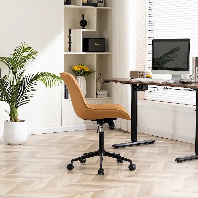Chaises de bureau sans accoudoirs avec roulettes pour bureau à domicile