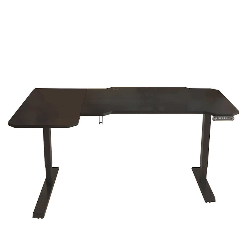 59 Bureau d'angle noir réglable en hauteur