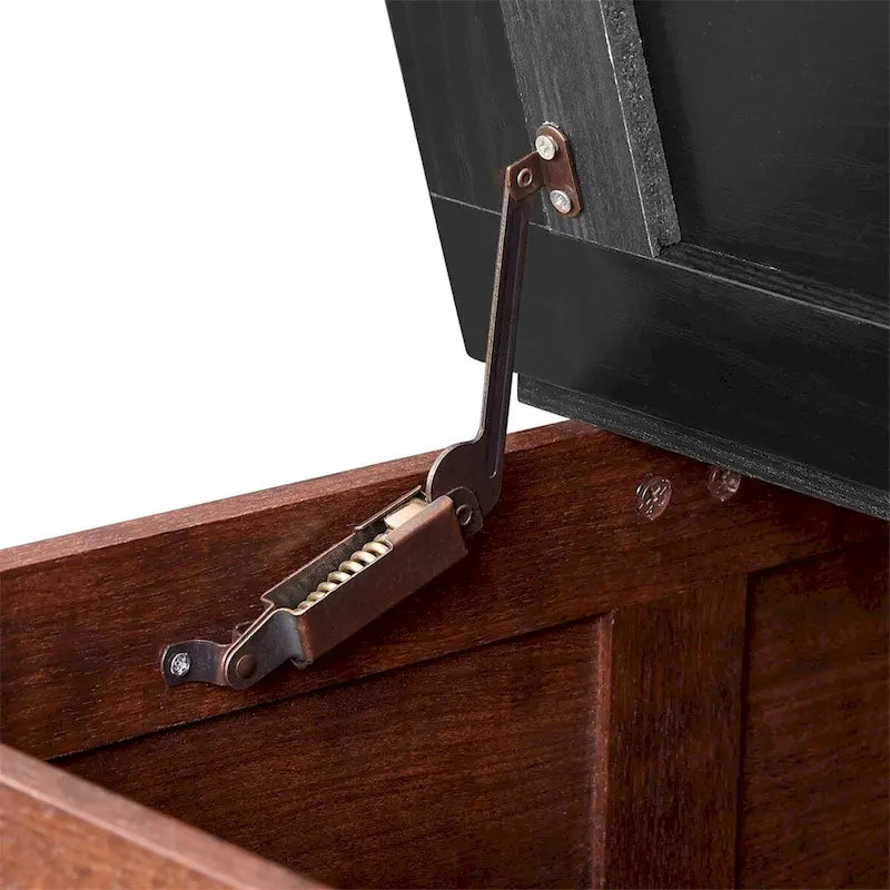 Table basse de ferme, Table basse carrée en bois avec compartiment de rangement